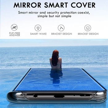 Smart Veidrodis, Flip Case For Samsung Galaxy A51 A52 A72 A32 A12 A50 A71 A70 S20 S21 Ultra FE S8 S9 S10 Plius A20 A20e A30 A31 Dangtis