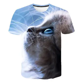 Vasaros 3d Marškinėliai Vyrams Spausdinti Gyvūnų Vyrų /Moterų 2020 M. Newst Kačiukas Spausdinti Funny Cat Trumpas Rankovės Paprasto Marškinėliai 3d Dizaino Marškinėlius Vyras