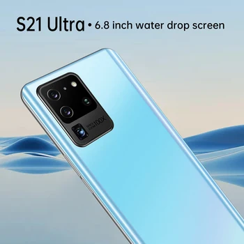 2021 Pasaulio Versija S21 Ultra mobiliųjų Telefonų 6.8 colių HD+Vandens Lašas Ekrano 12G 512G Mobile Phone 4G/5G Interneto išmaniaisiais telefonais