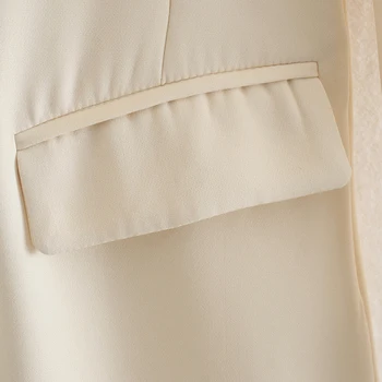 Wixra Moterys Naujas Įpjovomis Apykaklės Kryžiaus V-Kaklo, Ilgomis Rankovėmis Mygtuką Kietas Pavasario Puloveris Kostiumas Mini Suknelė 2021 Karšto Mados