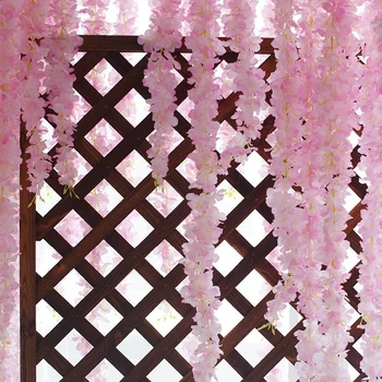 Dirbtinių Gėlių Vynuogių Orchidėjos Gėlių String Rankų Darbo Kabinti Girliandą Vestuvių Namų, Sodo Puošmena Kabo Girliandą Sienos