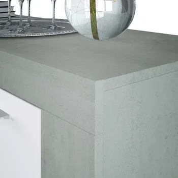 Šiuolaikinės pietūs, švediškas stalas, švediškas Stalas, Poilsio kambarys, balta Artik ir cemento pilkos Spalvos, švediškas Stalas švediškas stalas