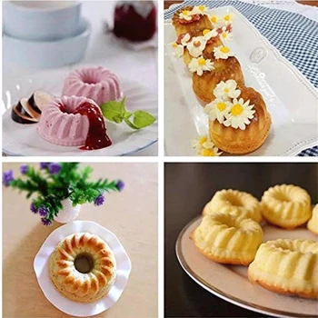 12pcs/Set Tortas Silikono Formos Minkštas Pan 3D Blynai Cupcake Virtuvės Kepimo Bakeware Maker Konditerijos Įrankiai Tortas Dekoravimo Priemonės 