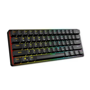 Ašis GK61 Klavišą Žaidimai Gateron Jungiklis RGB Žaidimas, Mechaninė Klaviatūra, Optine Ašimi Can USB Tipas-c, Įdėta Kabelis Mechaninė IP68