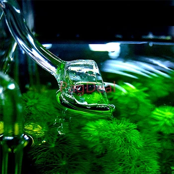1 Rinkinys Mini Stiklo Lily Pipe Nugara Voilet Paviršiaus SkImmer Srautai Ištekėjimo už Pasodinti Žuvų Bakas 12/16mm (1/2
