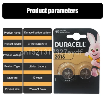 Cr2016 BR2016 DL2016 LM2016 KCR2016 ECR2016 3v 8pcs prekės DURACELL mygtuką ląstelių monetos ličio baterijas žiūrėti