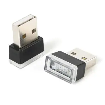 Mini LED Automobilių Šviesos Auto Interjero USB Atmosfera, Šviesos, Plug And Play Dekoro Lempos Avarinio Apšvietimo PC Auto Produktus, Automobilių Priedų