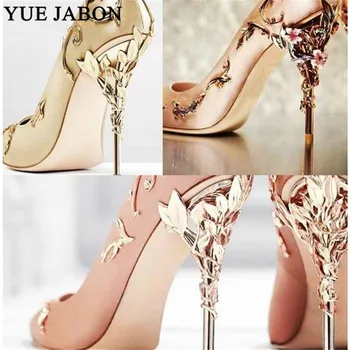 Prabanga Moterų Bateliai Balti pointe batai Gėlių Kulno Vestuvių Batai Moterims, Elegantiškas Šilko Prekės ženklo Dizainas kulno batai Ponios aukštakulniai