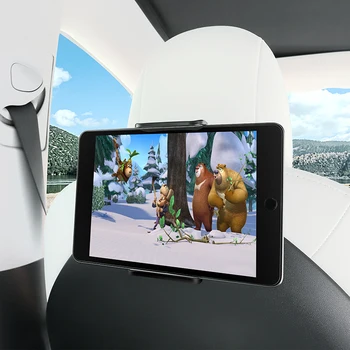 Už Tesla Modelis 3 Modelis Y Galinės Sėdynės Telefono Turėtojas 360 Laipsnių Pasukti Stovi Auto Pagalvėlės Laikiklis Planšetinio Kompiuterio Stovas