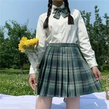 Kawaii Rožinis Sijonas Moteris Vasaros Sijonas 2021 Aukšto Juosmens Mielas Studentų Mergaičių Drabužius Korėjos Stiliaus Trumpas Klostuotas Mini Ilgas Pledas Sijonas