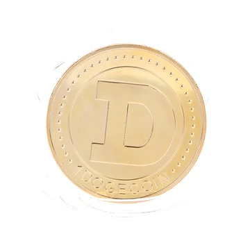 1 Gabalas 999, Padengtą Aukso Dogecoin Progines Monetas Mielas Šuo Modelis Šunų Metų Kolekcija Monetas Skaitmeninę Valiutą Monetos