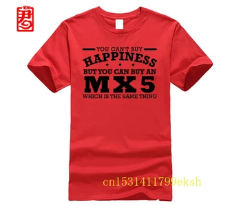 Mazda MX5 negaliu Nupirkti Laimės Clasic Automobilių Dovana Gimtadienio Balti marškinėliai Juodas tekstas, O Kaklo Medvilnės Tees Viršūnes Atsitiktinis Trumpas Rankovės Viršų
