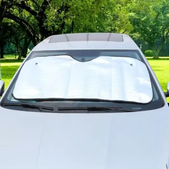 Automobilių vienpusis skėtį nuo saulės, Automobilio Priekinio Lango Saulė Pavėsyje, Aliuminio Folija Izoliacija Saulės Blokuoti Lango Stiklas Dangtis