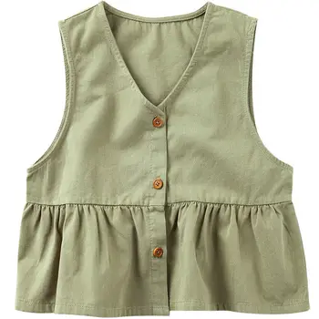 VIDMID vasaros kūdikių mergaičių bakas vest išorinis dėvėti Mergaičių vest naują pavasario vaikams medvilnės P4382