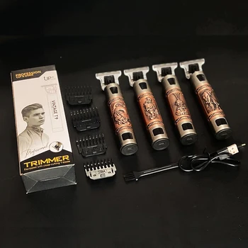 2021 USB T9 Plaukų Clipper Profesionalūs Elektriniai plaukų žoliapjovės Kirpykla Skustuvas Žoliapjovės Barzda, 0mm Vyrų Plaukų Pjovimo Staklės vyrams