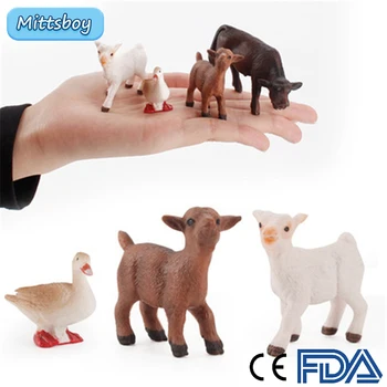 Modeliavimo Cub Naminių Gyvūnų Modeliavimo Figūra Karvė, Avis, Antis, Žąsis Švietimo Žaislas, Vaikiškų Žaislų Kolekcijos Paveikslas Dovanų