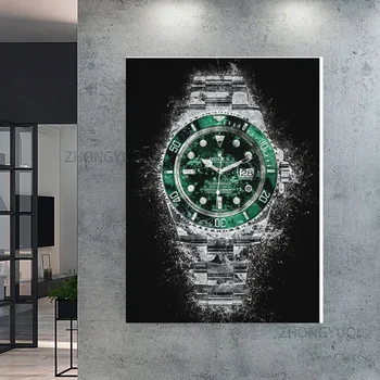 Drobės 1 Set Paveikslų Sienos Meno kūrinius HD Spausdinti Plakato Rolex Laikrodžiai, Namų Puošybai Modulinės Nuotraukos Miegamasis Sistema
