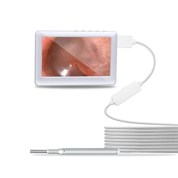 3.9 mm HD Ear Cleaner Otoscope Endoskopą Kamera Ausies Tikrinimo Ausies pasiimti ausų sierą Šalinimo Otoscope Kamera su 4.3 Colių Ekranas