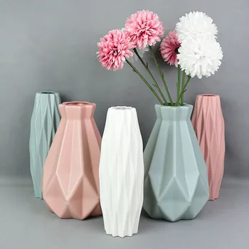 Šiaurės Europoje Stiliaus Gėlių Vaza Imitacija Keramikos Vazonas Apdaila Namo Kambarį Origami Plastikinės Vazos, Stalo Ornamentas