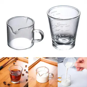 Stiklo Mažų Pieno Usnis Kondensuotas Stiklo Kavos Puodelį Latte Puodelis Dvigubai Burną Bendrinimo Karščiui Atsparus Stiklas