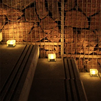 DLMH Saulės Požeminės Žibintai, LED Žibintai, Stiklo Lauko Kiemas Vandeniui Vejos Laiptai, Dekoratyvinės Šviesos Kraštovaizdžio