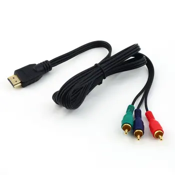Naujas Mini HDMI suderinamus Į 3RCA 3-3 RCA RCA Vaizdo Komponentas Ryšio Kabelį Konvertuoja Hub Laido Linija Didmeninės