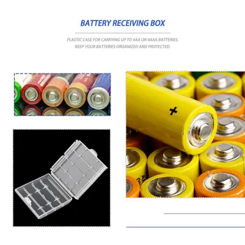 Patvaraus Plastiko Baterijos Laikymo Dėžutė Kieto Plastiko Atveju 4 Vnt AA AAA Baterijos, Nešiojamų Baterijų Laikiklį 6cm x 1.5 cm x 6cm