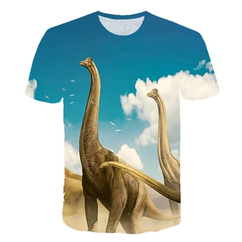 Animacinių filmų Dinozaurų marškinėliai 3D atspausdintas Palaidinukė Hoodie Harajuku Juros periodo parkas Rudenį Streetwear Berniukų ir mergaičių Atsitiktinis marškinėliai