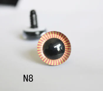 20pcs--F13A---9-35mm 3D GRAŽIŲ žaislų saugos akis, spalvinga 3D lėlės akys + atgal plovimo 
