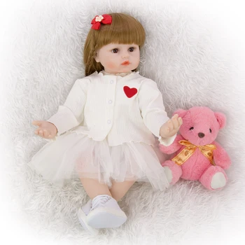 Naujas Dizainas Reborn Baby Princess Lėlių 60cm Silikono Minkštos Medvilnės Kūno Nuostabi Atgimsta Bamblys Bonecas Meninas Mados Kalėdų Dovana