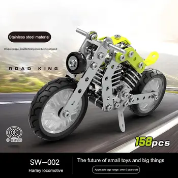 1 Rinkinys Vaikams Įspūdį Modelis Nerūdijančio Plieno 3d Motociklo formos 
