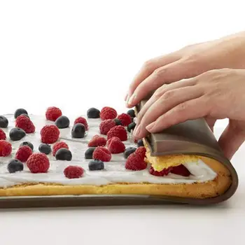 Tefloninė kepimo Pyragai, bandelės, įrankiai, Silikoninės kepimo skardos Virtuvės įrankiai Silikono formos Šveicarijos roll maisto ruošimo priemonės Bėgo spalva