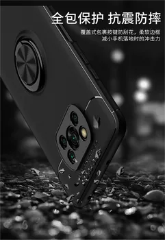 Už Xiaomi Poco X3 Atveju, Prabangus Metalinis Žiedas Visiškai Minkštas Silikoninis Dangtelis Atveju Xiaomi Poco X3 Pro X 3 PocoX3 Telefonas Atvejų