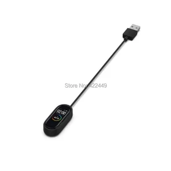 50pcs USB Įkrovimo Kabelis Xiao Juosta 4 Pakeitimas Laidas Įkroviklis Adapteris Miband 3 Smart Apyrankės įkrovimo kabelių Priedai