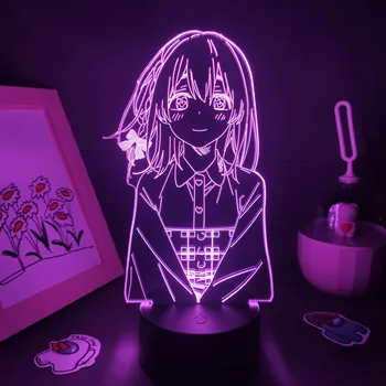 Išsinuomoti Draugei Kanojo Okarishimasu Anime Pav Sumi Sakurasawa 3D Led Lempos RGB Naktį Šviesos Manga Dovanų Stalo Stalo Apdailos