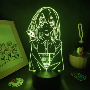 Išsinuomoti Draugei Kanojo Okarishimasu Anime Pav Sumi Sakurasawa 3D Led Lempos RGB Naktį Šviesos Manga Dovanų Stalo Stalo Apdailos