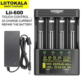 LiitoKala Lii-M4 Lii-S8 Lii-600 18650 Įkroviklis LCD Ekranas Smart Įkroviklio 26650 18650 21700 18500 AA AAA
