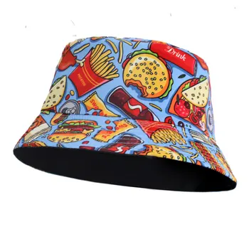Vasaros Žvejys Moterų Kibiro Kepurę Vyrų Grįžtamasis Skrybėlės Moterims Bžūp Spausdinti Bob Panama Moterų Hip-Hop Saulės Vyrų Kibirą Bžūp Skrybėlę