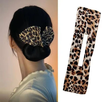 2021 Naujas Fashional Vikrus Bun Spausdinti Gėlių Plaukų Aksesuarai Moterims 35cm Magija Plaukų Formavimo Spurga prancūzijos Twist Curler Maker