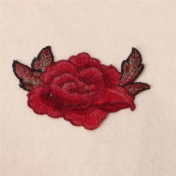 Rožių Gėlių Siuvinėjimo Audinio Siūti Maišelį Ant Pleistro Skrybėlę Drabužius Suknelė Aplikacijos Amatų D2TD