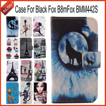 AiLiShi Atveju, Black Fox B8mFox BMM442S Prabanga Apversti PU Dažytos Odos Atveju Specialios Telefono Apsauginis Dangtelis Oda+Stebėjimą