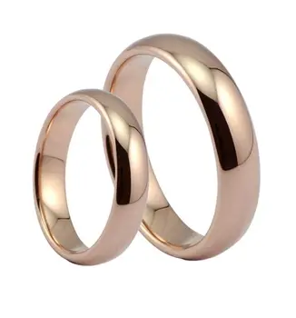 Apvali Geltona Balta/Rožės Žiedas Vyrų/Moterų Vestuvių Juostoje naujo stiliaus Paprastumas malonės išskirtinį mados žiedo Dydis 6-12