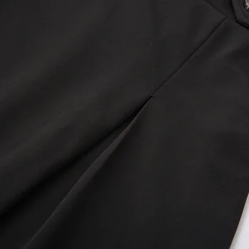 Moterų Elastinga Juosmens Sijonas Klostuotas Užsiliepsnojo sijonai retro classic rudenį ponios mergina gryna spalva trumpą mini-Line sijonas Mygtukai
