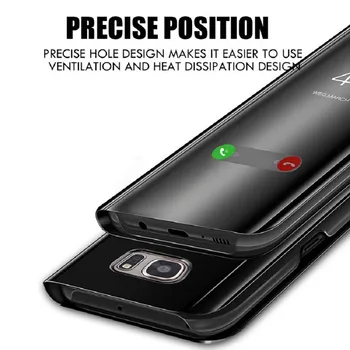 Prabangus Veidrodis Peržiūrėti Apversti Smart Case For Samsung Galaxy M 21 M21 M215F Fundas Etui Originalus Magnetinis Odinis Telefono Dangtelį