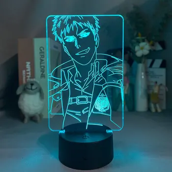 Anime Ataka Titan 3d Lempos Jean Kirstein Šviesos Miegamojo Puošmena Vaikams Dovanų LED Nakties Šviesos Spalva Keičiasi Smart Valdymas
