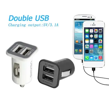 Universalus 12V Mini Nešiojamieji 3.1 Dual USB Car Transporto priemonių Kroviklis Mobiliojo Telefono, Tablet PC 