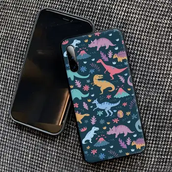 Mielas Dinozauras Kūdikių Mados Juoda Guma Mobiliojo Telefono Dangtelį Samsung Galaxy S9 S10 S20 S21 S30 Plus Ultra S10e S7 S8 Atveju