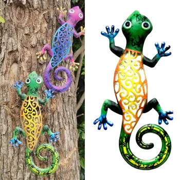 Geležies Meno Gecko Dekoratyviniai Lauko Metalo Driežas Meno Kabinti Skulptūrų Kiemo