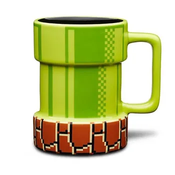 Kūrybos Puodelis animaciją žaidimas Super Mario Kanalizacijos pikselių 3D Kavos Puodelis puodelis angų, keramikos Drinkware Taurės vaikams Gimtadienius Dovanos