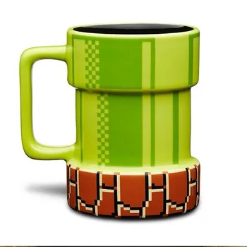 Kūrybos Puodelis animaciją žaidimas Super Mario Kanalizacijos pikselių 3D Kavos Puodelis puodelis angų, keramikos Drinkware Taurės vaikams Gimtadienius Dovanos